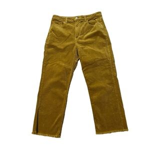 Corduroy Wide-Leg Pants in Mustard - Women's